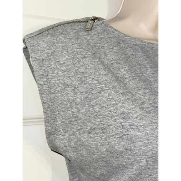 Michael Kors Gray Top with Zip Shoulders and Cap Sleeves, Women's Size P/S - Picture 4 of 8